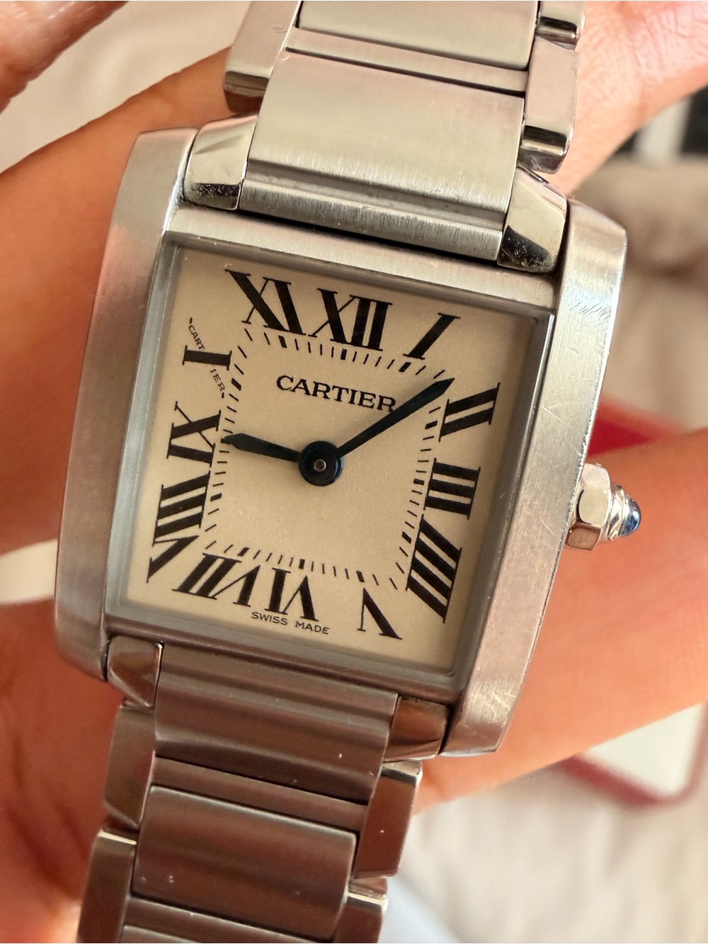 Cartier Steel Small Tank Française - Picture 6 of 6
